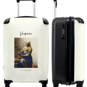 Koffer - handbagage - kunst - vermeer - melkmeisje - oude meester