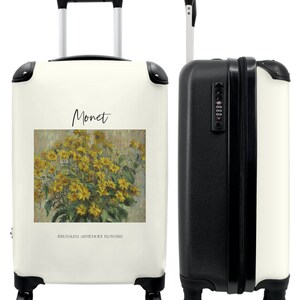 Koffer - handbagage - kunst - monet - bloemen - oude meester