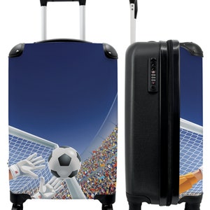 Koffer - handbagage - kinderkoffer - voetbal - keeper - stadion - goal - kids