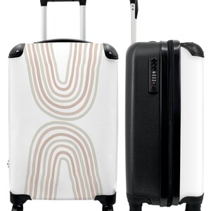 Koffer - handbagage - pastel - vormen - patronen - lijnen