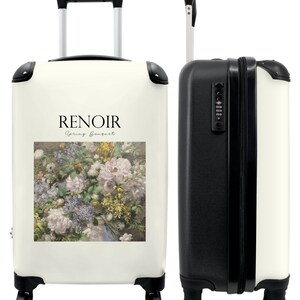 Koffer - handbagage - kunst - renoir - oude meester - rozen