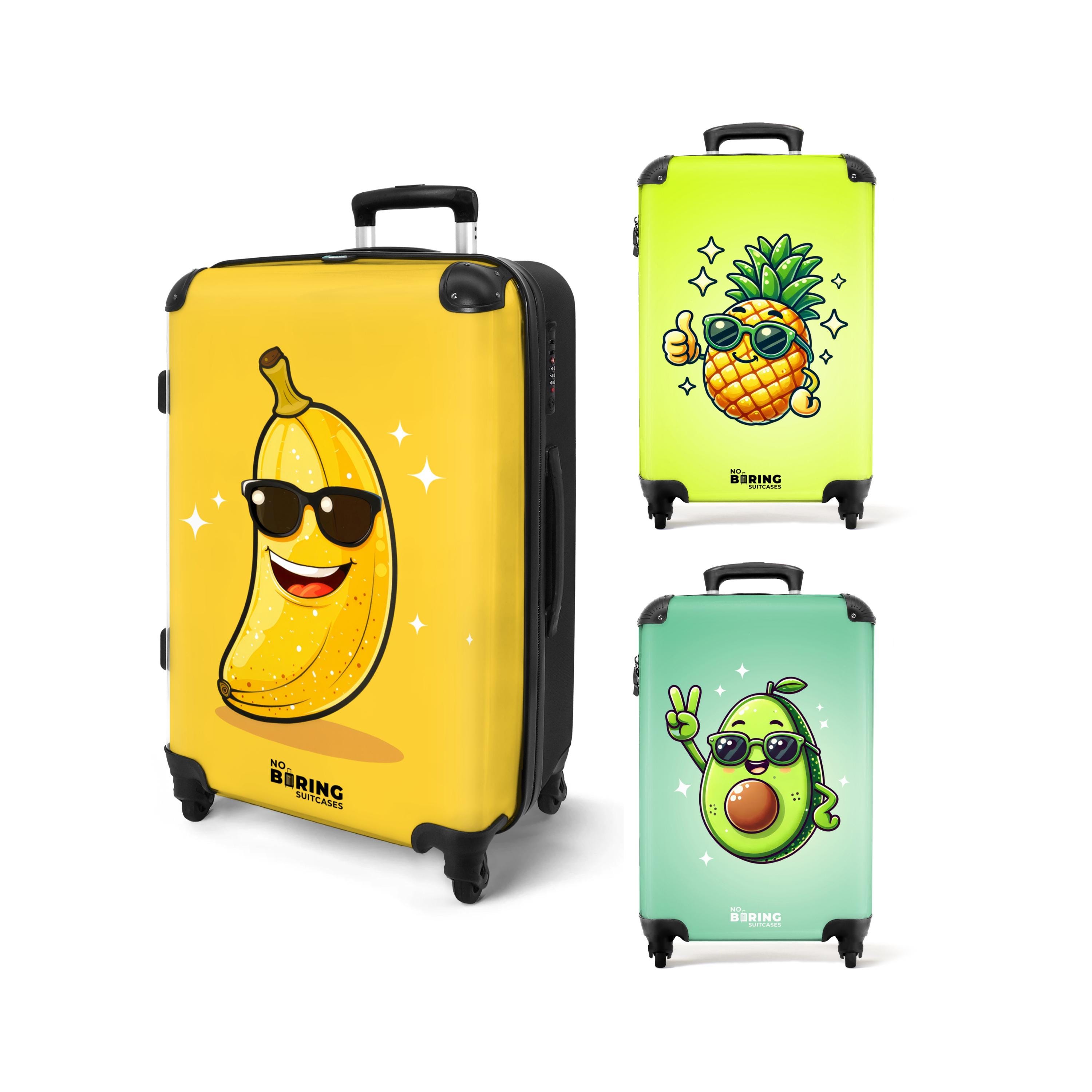 Valise rigide Funny Fruit - Valise légère à roulettes