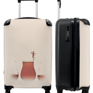 Koffer - handbagage - abstract - glas - vrouw - design - pastel