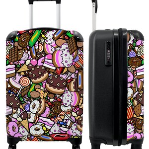 Koffer - handbagage - kinderkoffer - snoep - design - chocola - taart - lolly