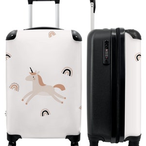 Koffer - handbagage - kinderkoffer - eenhoorn - regenboog - patronen - meisjes - design