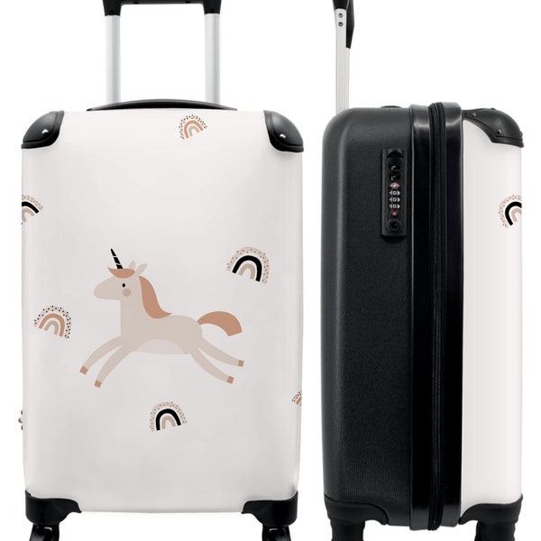 Valise - bagage cabine - valise enfant - licorne - arc-en-ciel - motifs - filles - design
