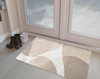 Paillasson d'intérieur abstrait ondulé - Tapis d'entrée absorbant