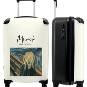 Koffer - handbagage - kunst - munch - man - landschap