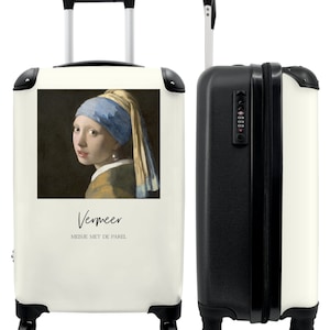 Koffer - handbagage - kunst - johannes vermeer - meisje met de parel - oude meester