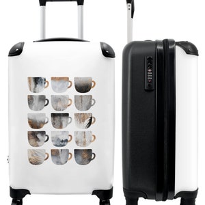 Koffer - handbagage - design - abstract - marmer - kopjes