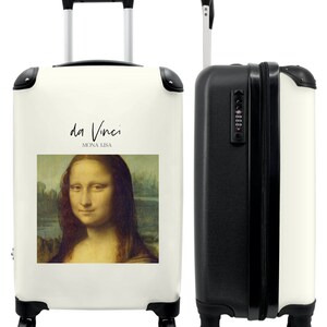 Koffer - handbagage - kunst - da vinci - mona lisa - meisje