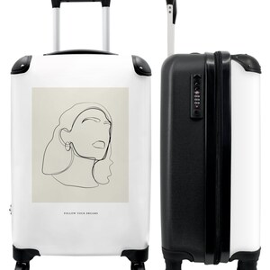Koffer - handbagage - portret - vrouw - abstract - design