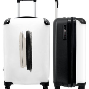 Koffer - handbagage - pastel - wit - abstract - lijnen