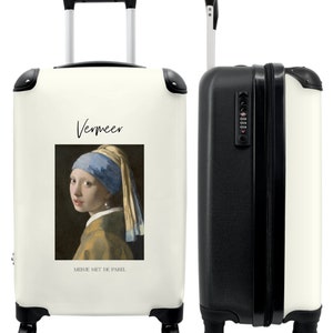 Koffer - handbagage - kunst - vermeer - meisje - oude meester