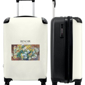 Koffer - handbagage - kunst - renoir - bloemen - oude meester