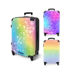 Bunter Hartschalenkoffer - Leichtes Reisegepäck auf Spinnerrollen