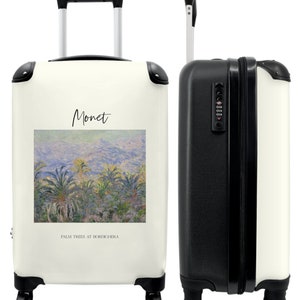 Koffer - handbagage - kunst - monet - oude meester - palmbomen