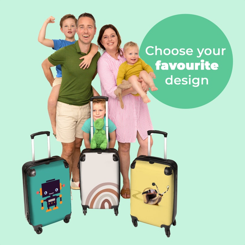 Valise bagage cabine valise enfant arc-en-ciel terracotta design minimalisme kids image 5