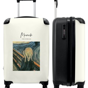 Koffer - handbagage - kunst - munch - man - landschap