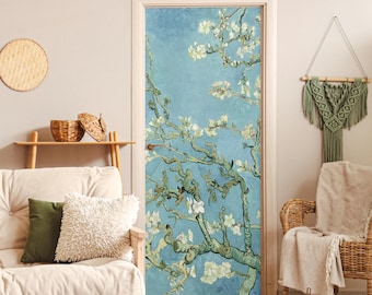 Mandelblüten Türaufkleber - Van Gogh inspirierte Raumdeko