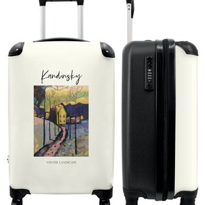 Koffer - handbagage - kunst - kandinsky - landschap - kleuren