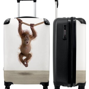 Koffer - handbagage - kinderkoffer - baby orang oetan - kinderen - aap