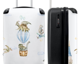 Valise - bagage cabine - valise enfant - dinosaure - montgolfière - garçon - enfants - avion - étoiles