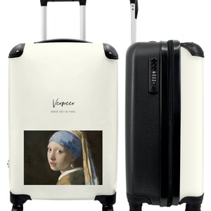 Koffer - handbagage - kunst - vermeer - meisje - oude meester