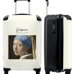 Koffer - handbagage - kunst - vermeer - meisje - oude meester
