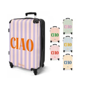 Ciao Striped Hardshell Suitcase – Lightweight Spinner Luggage