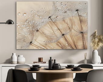 Décoration murale acoustique insonorisée - Nature abstraite moderne de pissenlit beige - Réduction du bruit