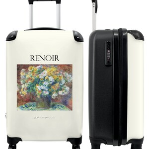 Koffer - handbagage - kunst - renoir - bloemen - oude meester