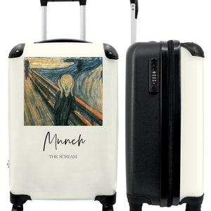 Koffer - handbagage - kunst - munch - man - landschap
