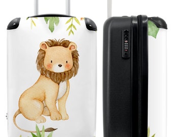 Valise - bagage cabine - valise enfant - lion - enfants - illustration - aquarelle