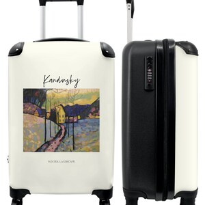 Koffer - handbagage - kunst - kandinsky - landschap - kleuren