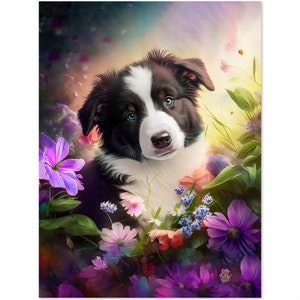 Koffer - handbagage - kinderkoffer - puppy - zon - bloemen - natuur