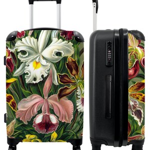Koffer - handbagage - kinderkoffer - bloemen - kunst - haeckel - oude meesters - botanisch