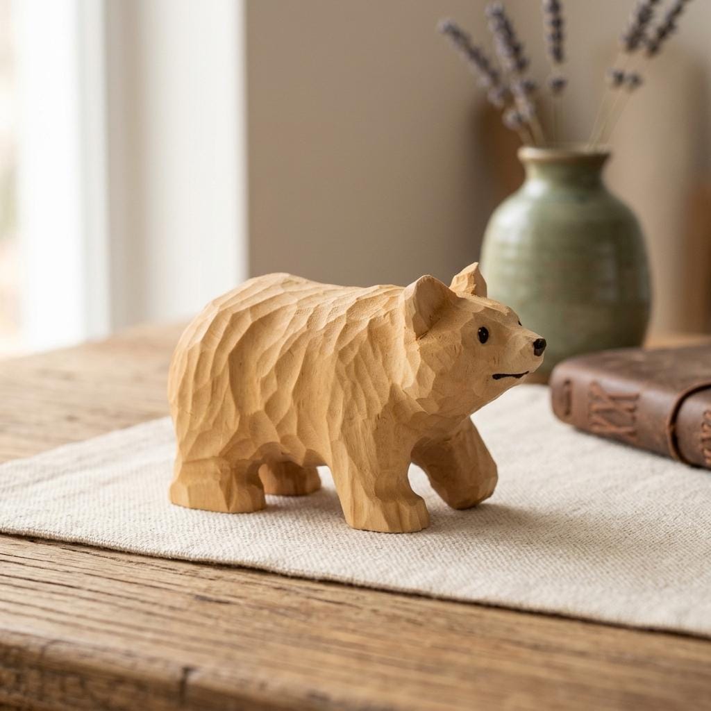 Hand Whittled Bear - Etsy