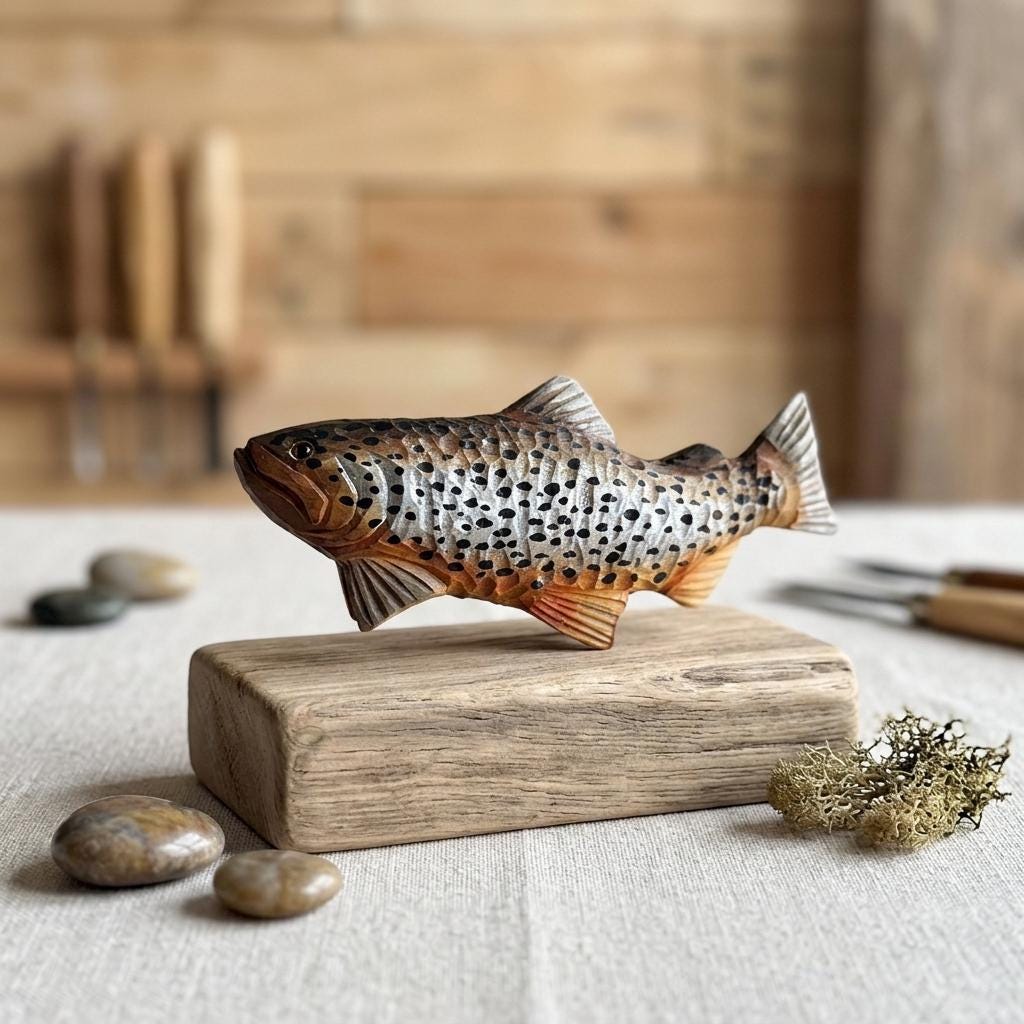 Fish wood carving - Etsy 日本