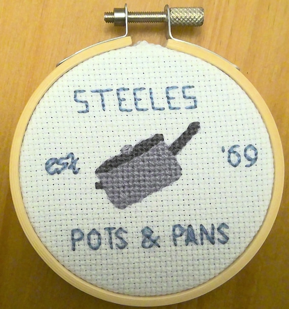 Steeles Pots and Pans Cross Stitch Pattern