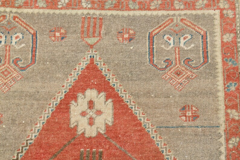 4x6 matta, Oushak matta, Vintage matta, 4x6 turkisk matta, Handgjord matta, Golvmatta, Naturlig matta, Anatolisk matta, Vardagsrumsmatta, 4x6 områdesmatta, Ullmatta, A-1321 bild 8
