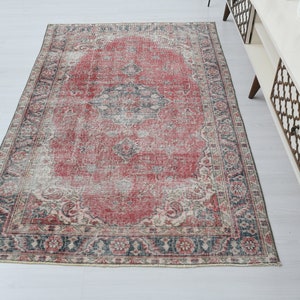 4x6 Rug,Vintage Rug,Anatolian Rug,4x6 Area Rug,Soft Area Rug,Turkey Rug,4x6 Oushak Rug,4x6 Turkish Rug,Handmade Rug,Wool Rug,Boho Rug,S-2339