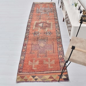 2x11 Runner Rug,Vintage Runner Rug,Hallway Rug,Corridor Rug,2x11 Rug,Turkish Runner Rug,Entry Rug,Wool Runner Rug,Anatolian Runner,B-2450