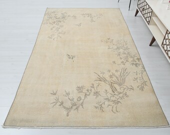 5x8 Rug,Area Rug,Vintage Rug,Turkish Rug,Rug For Bedroom,Handmade Rug,5x8 Oushak Rug,Rug For Living Room,Wool Rug,Anatolian Rug,S-2368