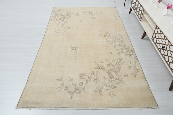 5x8 Rug,Area Rug,Vintage Rug,Turkish Rug,Rug For Bedroom,Handmade Rug,5x8 Oushak Rug,Rug For Living Room,Wool Rug,Anatolian Rug,S-2368