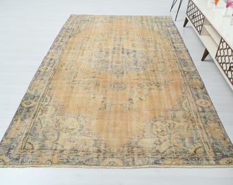 Oushak Rug, Vintage Rug, Turkish Rug, Antique Rug, Wool Rug, Hand Made Rug, Living Room Rug, Oushak Area Rug, Anatolian Rug, Area Rug,S-3169