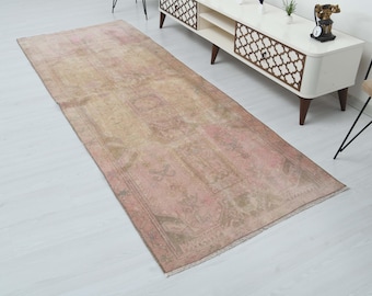 3x10 Rug,Runner Rug,Wool Rug,Vintage Runner Rug,Turkish Runner Rug,Rug Runner,Oushak Runner,Entry Rug,Vintage Rug 3x10,Long Runner,B-3326