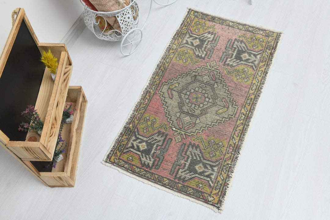 Turkish Bathroom Rugwool Rug2x3 Small Rugvintage Small Etsy