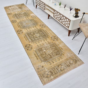 3x11 Runner Rug,Natural Runner 3x11,3x11 Vintage Runner,Unique Runner Rug,Turkish Runner Rug,3x11 Oushak Runner,3x11 Anatolian Runner,B-2334