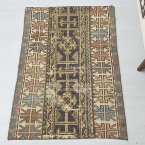 2x3 Mini Rug,Wool Door Mat,Soft Door Mat,2x3 Door Mat Rug,Turkish Mini Rug,Oushak Mini Rug,Vintage Mini Rug,2x3 Anatolian Rug,Wool Rug,LK-31